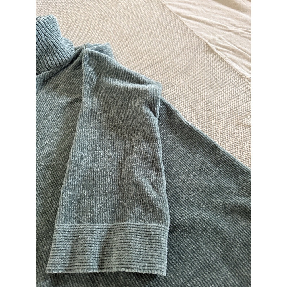 Soft Surroundings Sweater Womens Size M Sage Cowl Neck Relaxed Knit Chenille Top - Picture 9 of 11